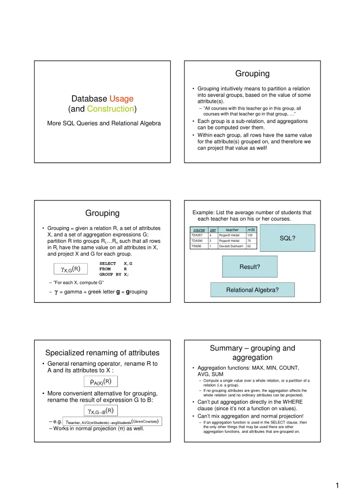 grouping