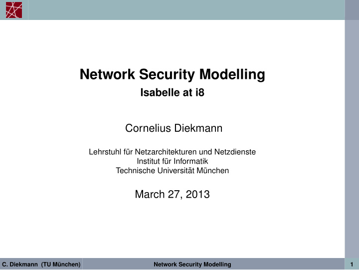 network security modelling