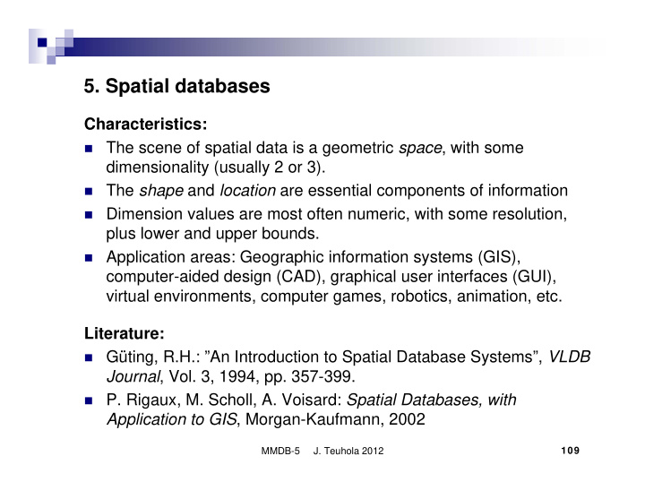 5 spatial databases