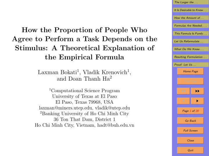 how the proportion of people who