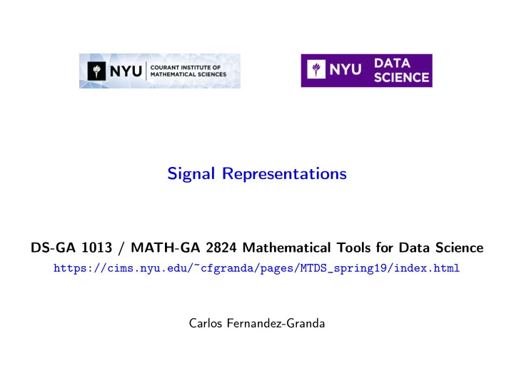 signal representations