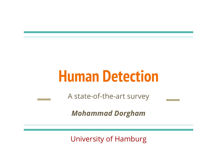 human detection