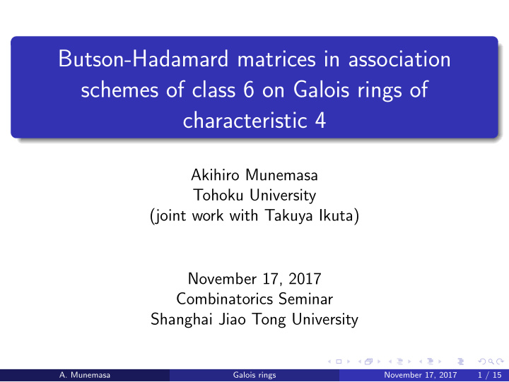 butson hadamard matrices in association schemes of class