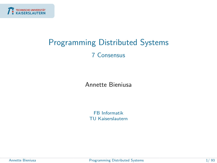 programming distributed systems