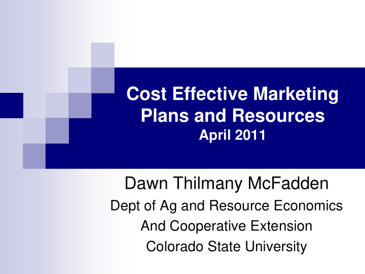 cost effective marketing plans and resources