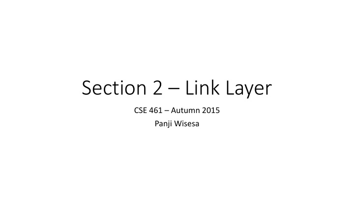 section 2 link layer