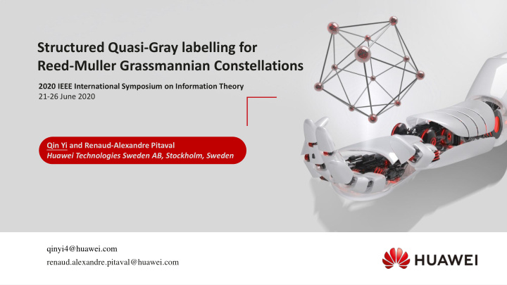 structured quasi gray labelling for reed muller