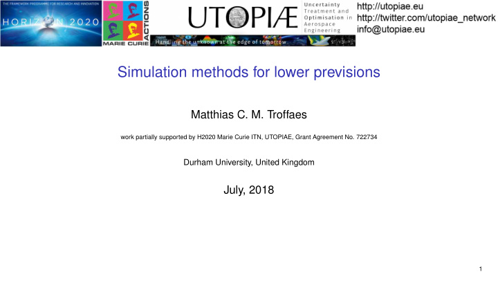 simulation methods for lower previsions