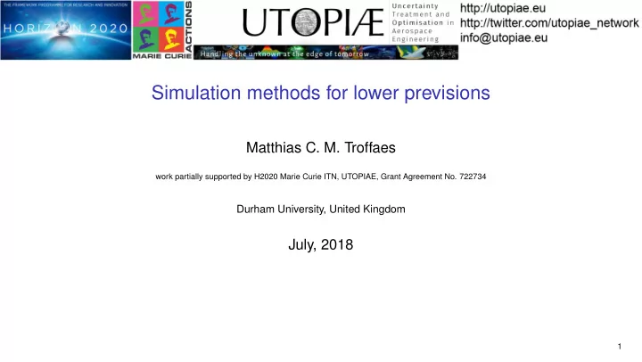 simulation methods for lower previsions