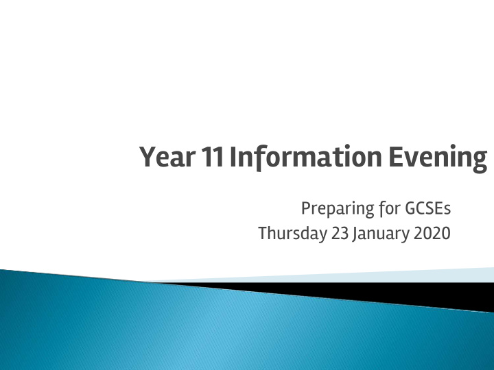 year 11 information evening