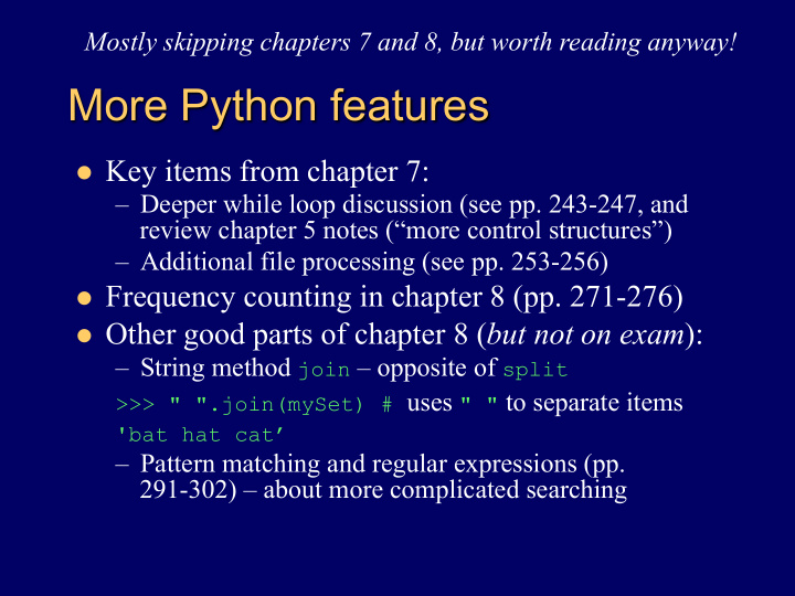 more python features