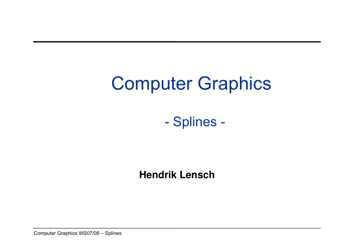 computer graphics