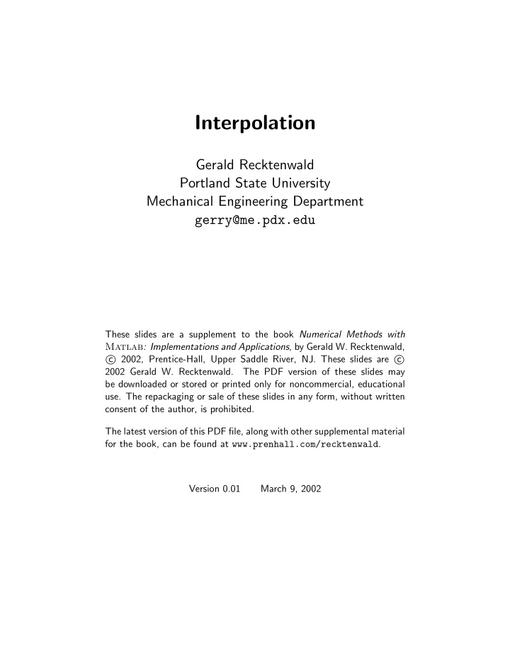 interpolation