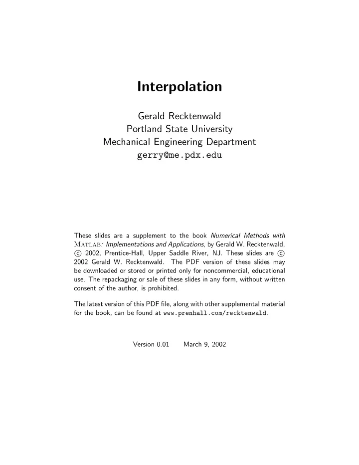interpolation