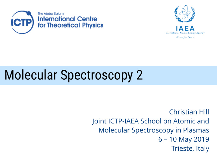 molecular spectroscopy 2