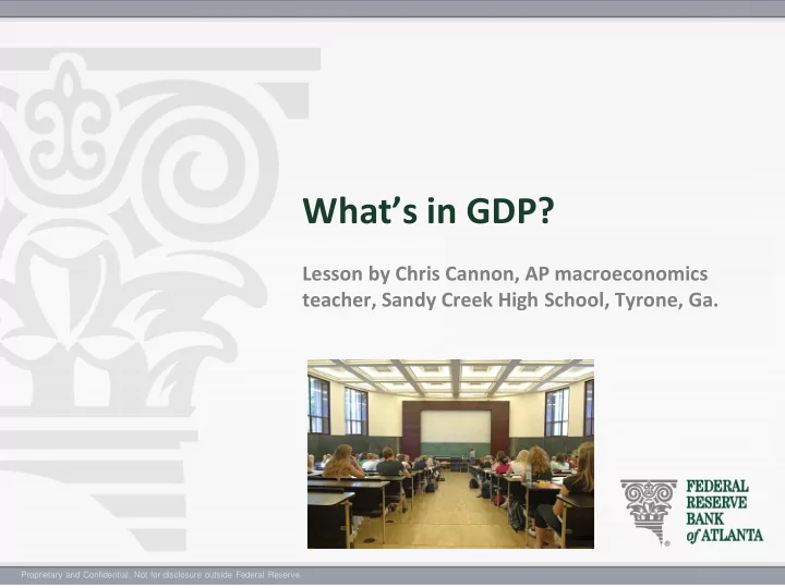 what s in gdp