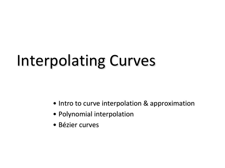 interpolating curves