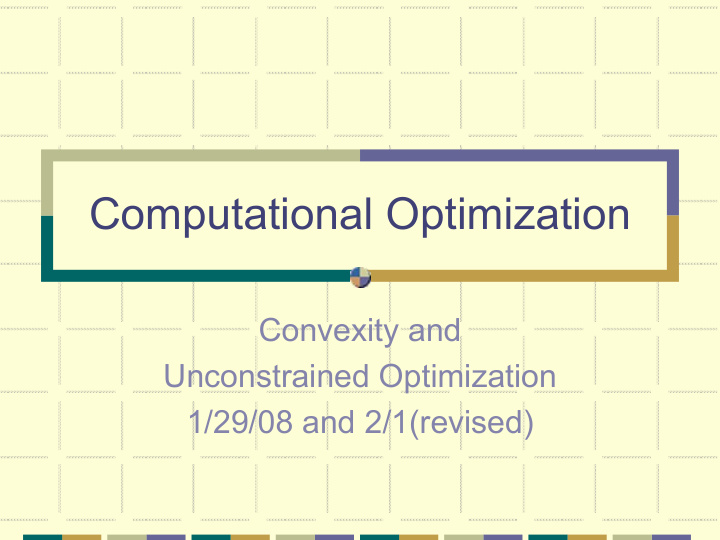 computational optimization