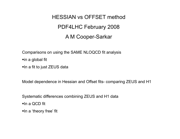 hessian vs offset method pdf4lhc f b pdf4lhc february