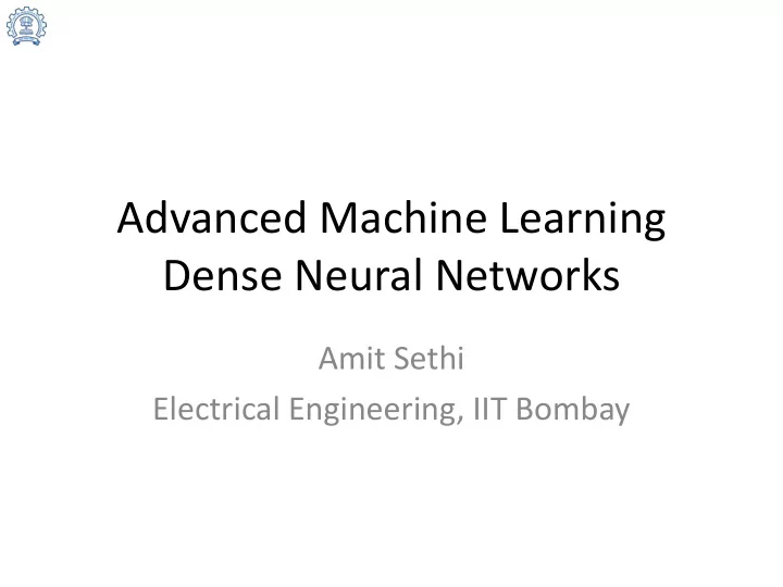 advanced machine learning