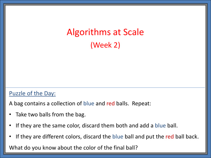 algorithms at scale