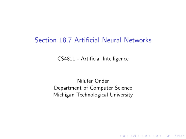 section 18 7 artificial neural networks