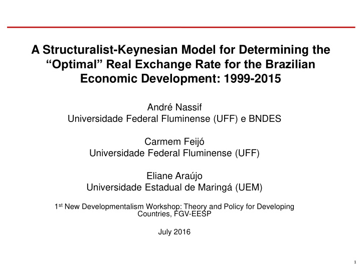 a structuralist keynesian model for determining the
