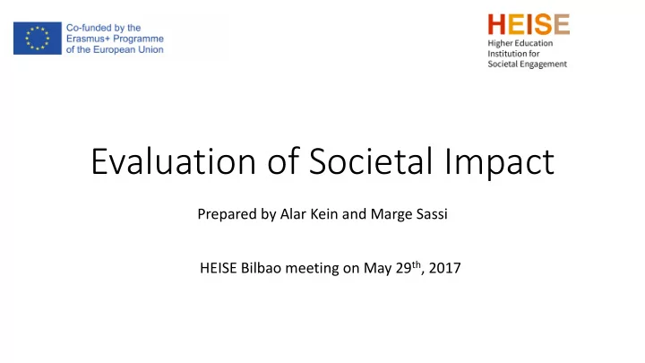evaluation of societal impact