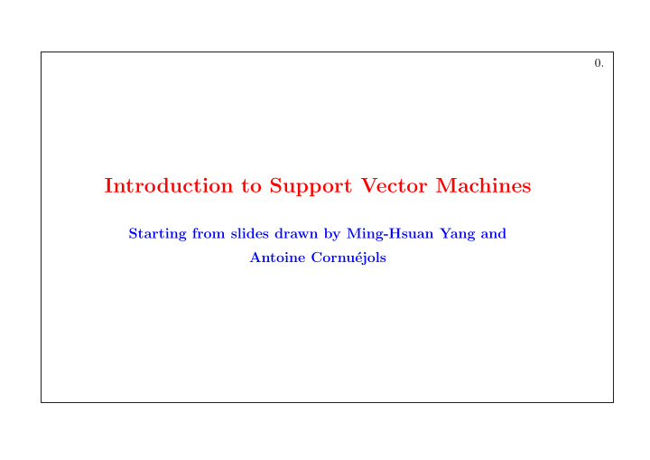 introduction to support vector machines