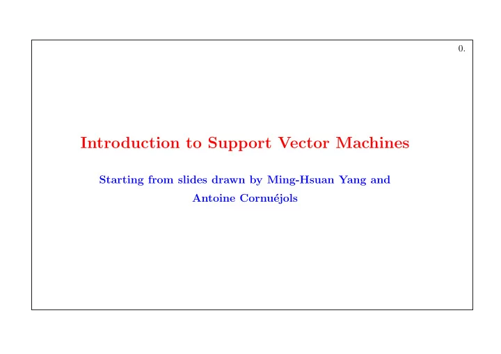 introduction to support vector machines