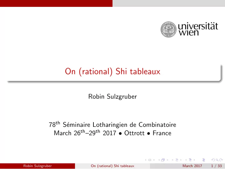 on rational shi tableaux