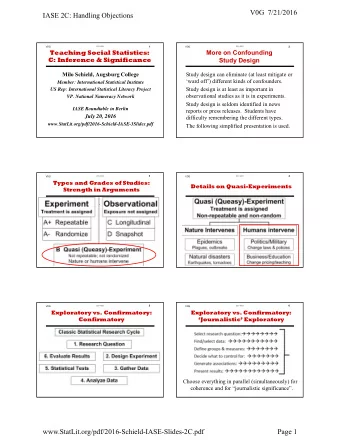 V0G  7/21/2016  IASE 2C: Handling Objections  V0G  2016 IASE3  1  V0G  2016 IASE3  2  Teaching