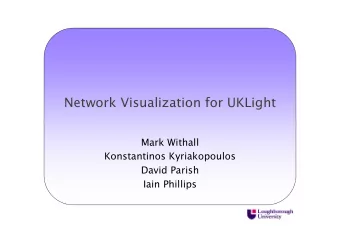 Network Visualization for UKLight  Mark Withall  Konstantinos Kyriakopoulos  David Parish  Iain