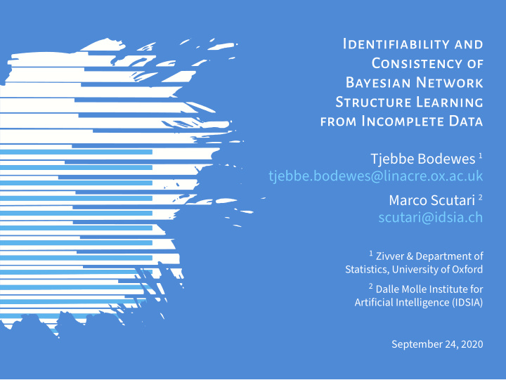 identifiability and consistency of bayesian network