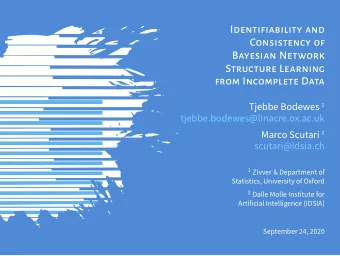 Identifiability and  Consistency of  Bayesian Network  Structure Learning  from Incomplete Data