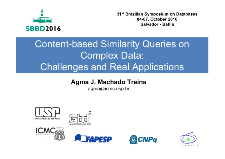 content based similarity queries on complex data