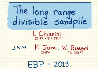 long  range sand pile  divisible  Chiari  L  ni  DELFT  IM  PA  TU  -  M  j  Jara  W  Ruszel  w  w