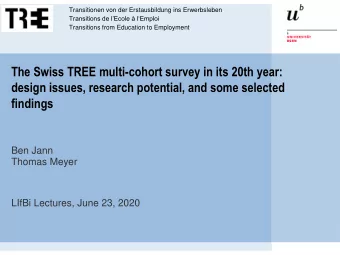 findings  Ben Jann  Thomas Meyer  LIfBi Lectures, June 23, 2020  Transitionen von der