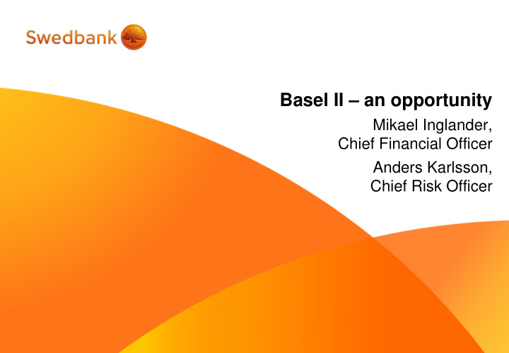 basel ii an opportunity