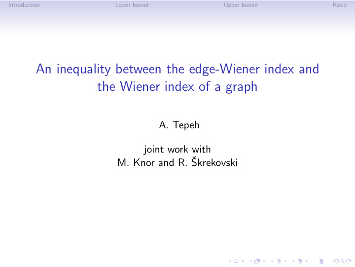 an inequality between the edge wiener index and the