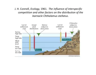 barnacle Chthalamus stellatus . Lotka  Volterra Competition Alfred J. Lotka (1880  1949),