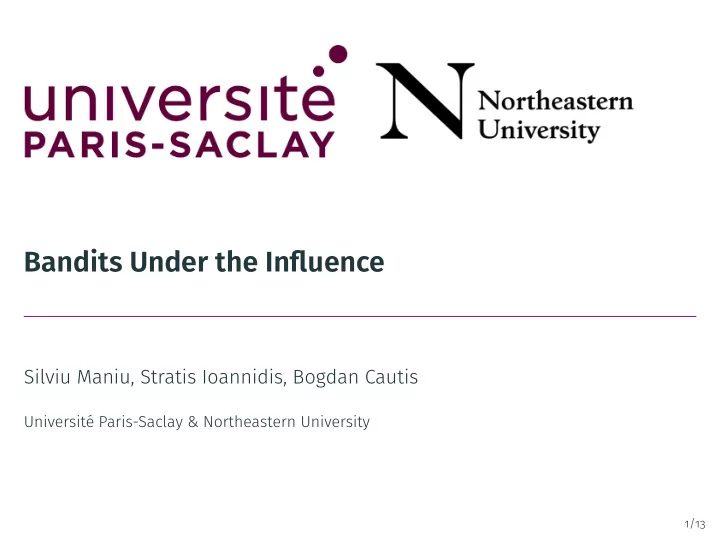bandits under the influence