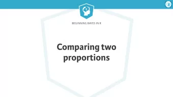 Comparing two  proportions  Beginning Bayes in R  Learning about many parameters   Chapters 2-3