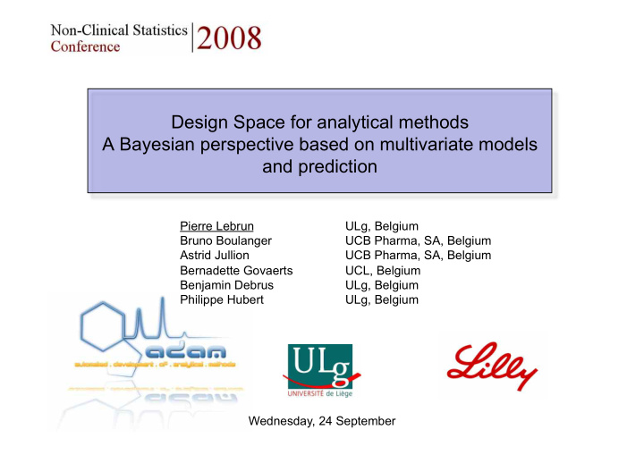 design space for analytical methods a bayesian