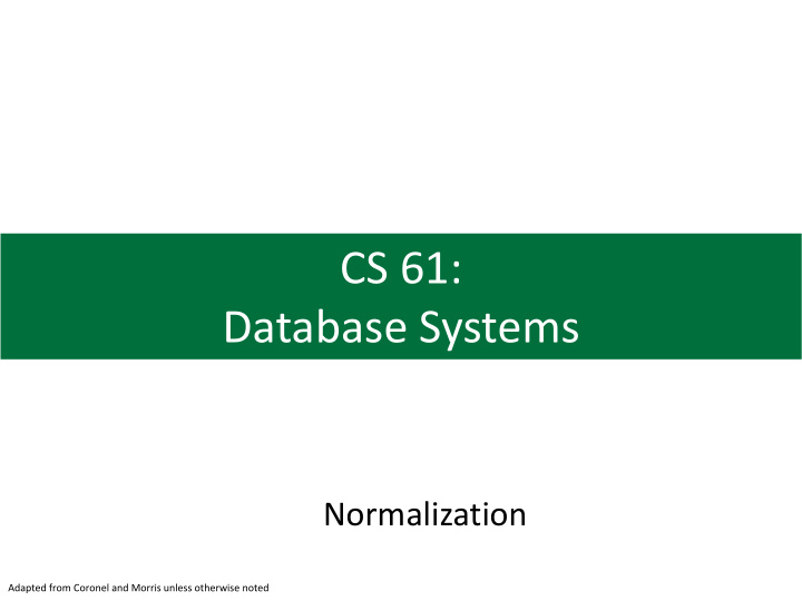 cs 61 database systems