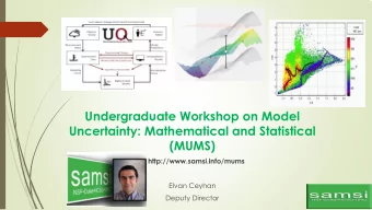 Undergraduate Workshop on Model  Uncertainty: Mathematical and Statistical  (MUMS)