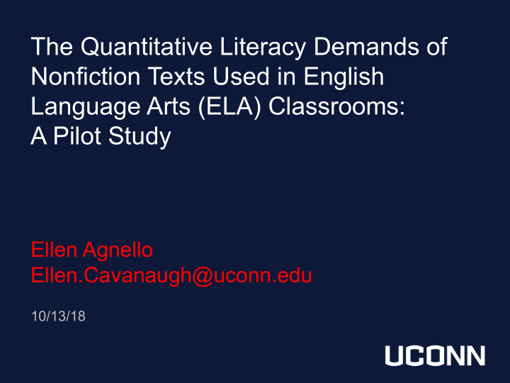 the quantitative literacy demands of nonfiction texts