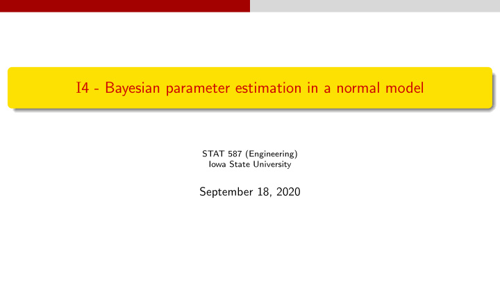 i 4 bayesian parameter estimation in a normal model
