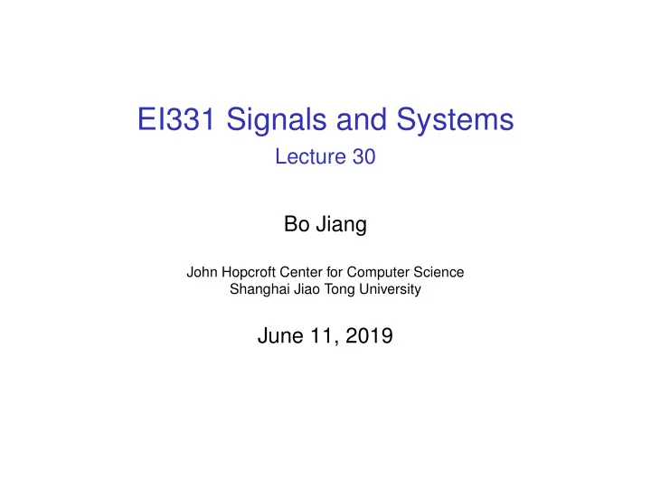 ei331 signals and systems