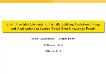 Short, Invertible Elements in Partially Splitting Cyclotomic Rings  and Applications to